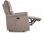 NEPTUN VELVET cappuccino relaxačné polohovacie kreslo