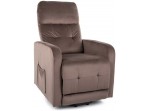 OTUS VELVET II cappuccino relaxačné polohovacie kreslo