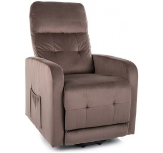 OTUS VELVET II cappuccino relaxačné polohovacie kreslo