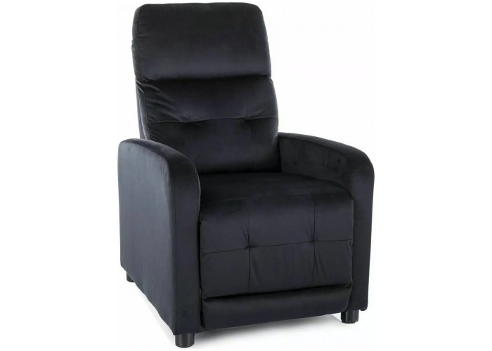OTUS VELVET čierne relaxačné polohovacie kreslo OTUS VELVET čierne relaxačné polohovacie kreslo