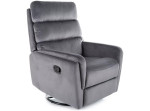 ARGOS VELVET sivé relaxačné polohovacie kreslo