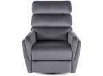 ARGOS VELVET sivé relaxačné polohovacie kreslo