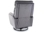 ARGOS VELVET sivé relaxačné polohovacie kreslo