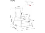 ATLAS RAVEN sivé relaxačné polohovacie kreslo ATLAS RAVEN sivé relaxačné polohovacie kreslo