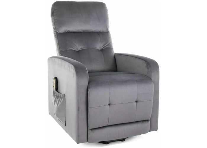 OTUS VELVET II sivé relaxačné polohovacie kreslo OTUS VELVET II sivé relaxačné polohovacie kreslo