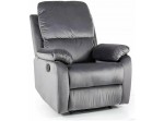 SPENCER 1 VELVET sivé relaxačné polohovacie kreslo