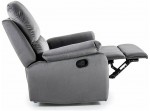 SPENCER 1 VELVET sivé relaxačné polohovacie kreslo