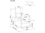 ATLAS RAVEN tmavobéžové relaxačné polohovacie kreslo