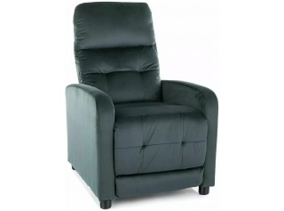 OTUS VELVET zelené relaxačné polohovacie kreslo