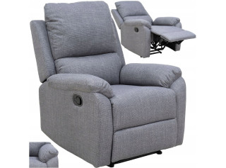 SPENCER sivé relaxačné polohovacie a rozkladacie kreslo 