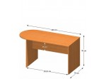 ASISTENT NEW čerešňa AS 022-ZA, kancelársky zasadací stôl s oblúkom
