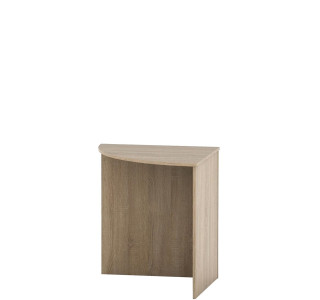 ASISTENT NEW dub sonoma AS 024, kancelársky rohový stôl s oblúkom