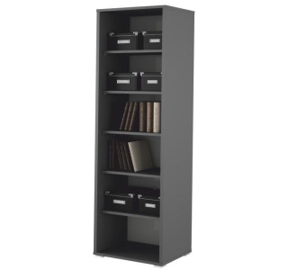 RIOMA NEW grafit/biela 01, kancelársky regál