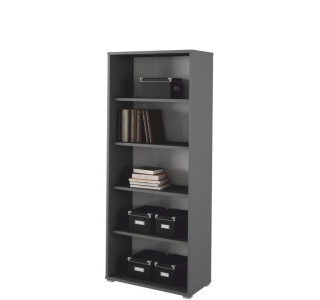 RIOMA NEW grafit/biela 03, kancelársky regál