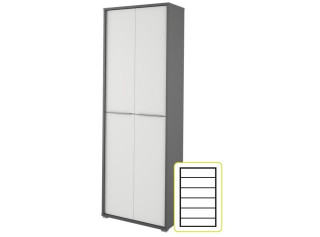 RIOMA NEW grafit/biela 05, kancelárska policová skriňa