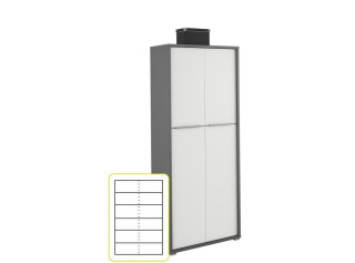 RIOMA NEW grafit/biela 07, kancelárska policová skriňa