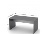 RIOMA NEW grafit/biela 16, kancelársky písací stôl