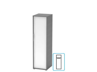 RIOMA NEW grafit/biela 20, kancelárska vešiaková skriňa