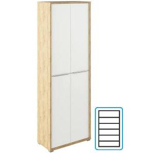 RIOMA dub artisan/biela 05, vysoká policová kancelárska skriňa