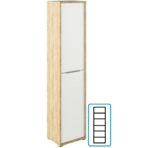 RIOMA dub artisan/biela 06, vysoká policová kancelárska skriňa