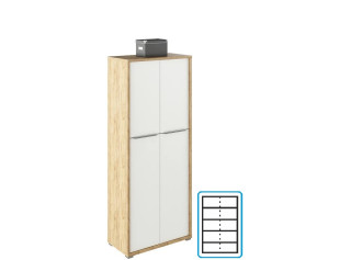 RIOMA dub artisan/biela 07, policová kancelárska skriňa