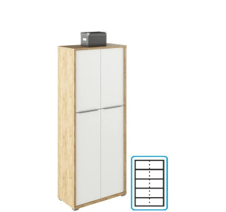 RIOMA dub artisan/biela 07, policová kancelárska skriňa