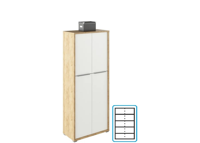 RIOMA dub artisan/biela 07, policová kancelárska skriňa RIOMA dub artisan/biela 07, policová kancelárska skriňa