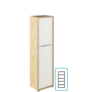 RIOMA dub artisan/biela 08, policová kancelárska skriňa