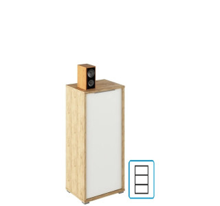 RIOMA dub artisan/biela 10, policová kancelárska skrinka