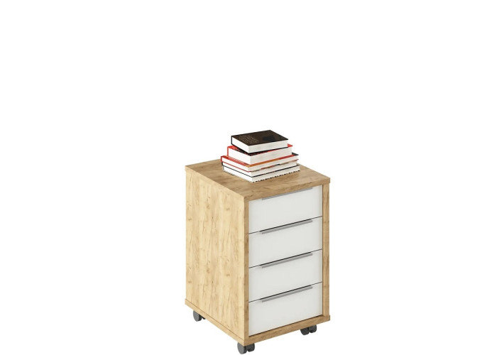 RIOMA dub artisan/biela 14, kontajner pod písací stôl