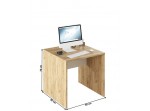 RIOMA dub artisan/biela 17, kancelársky písací stôl