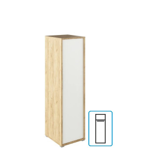 RIOMA dub artisan/biela 20, kancelárska vešiaková skriňa