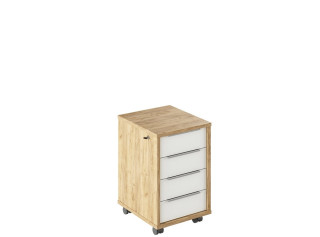 RIOMA dub artisan/biela 30, kontajner so zámkom