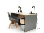 RIOMA NEW grafit/dub artisan 11, kancelársky písací stôl