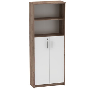 JOHAN 2 NEW kraft dunkel/biela 10, kancelárska policová skriňa