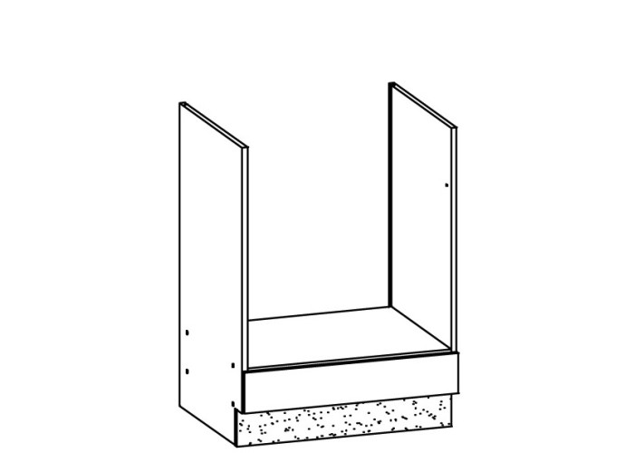 MODENA biely lesk/grafit matný MD17/D60P, dolná skrinka na vstavanú rúru v šírke 60 cm MODENA biely lesk/grafit matný MD17/D60P, dolná skrinka na vstavanú rúru v šírke 60 cm