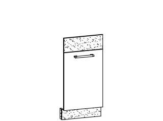 MODENA biely lesk/grafit matný MD23, dvierka na umývačku riadu v šírke 45cm