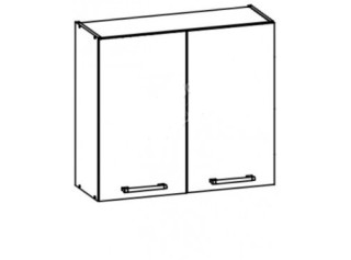 MODENA biely lesk/grafit matný MD26/G80, horná skrinka v šírke 80 cm