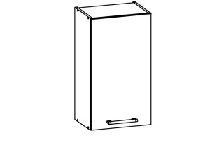 MODENA biely lesk/grafit matný MD03/G40, horná skrinka v šírke 40 cm