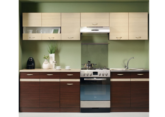 ELIZA 200/260 wenge/rijeka svetlá, kuchynská linka ELIZA 200/260 wenge/rijeka svetlá, kuchynská linka