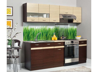 ELIZA 160/220 dub wenge/rijeka svetlá, kuchynská linka