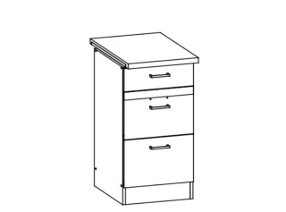 ELIZA EZ12/D40S3, dolná zásuvková skrinka v šírke 40 cm