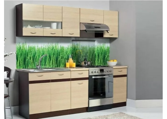 ELIZA 160/220 rijeka svetlá/dub wenge, kuchynská linka ELIZA 160/220 rijeka svetlá/dub wenge, kuchynská linka