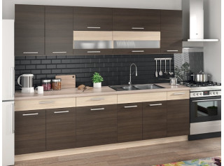 MODENA rijeka tmavá/rijeka svetlá 260, kuchynská linka