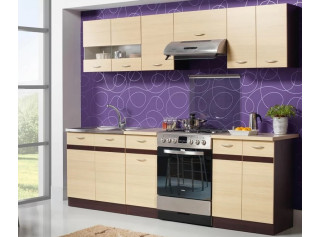 ELIZA 180/240 rijeka svetlá/dub wenge, kuchynská linka