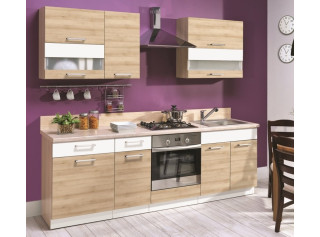 MODENA buk/biely lesk 180/240, kuchynská zostava