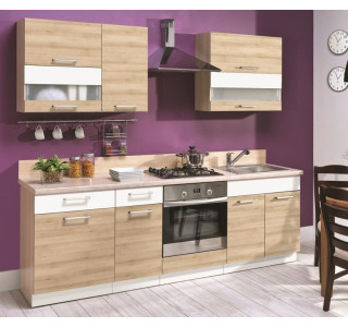 MODENA buk/biely lesk 180/240, kuchynská zostava