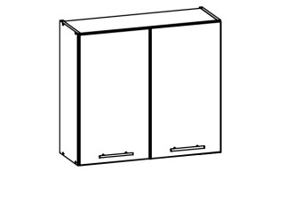 TIFFANY sivý lesk T11/G80, horná skrinka v šírke 80 cm