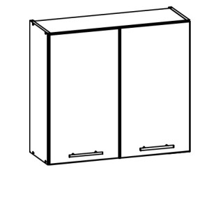 TIFFANY sivý lesk T11/G80, horná skrinka v šírke 80 cm