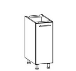 TIFFANY sivý lesk T14/D30, dolná skrinka v šírke 30 cm